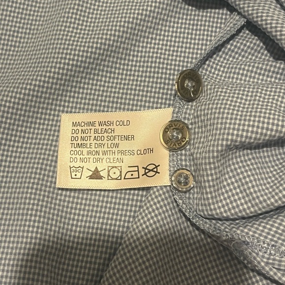 Orvis Blue Checkered Shirt- large - Picture 5 of 8